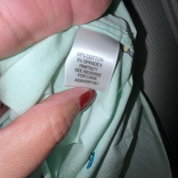 Sonoma Light Green Surf Print Shirt - Picture 2 of 5